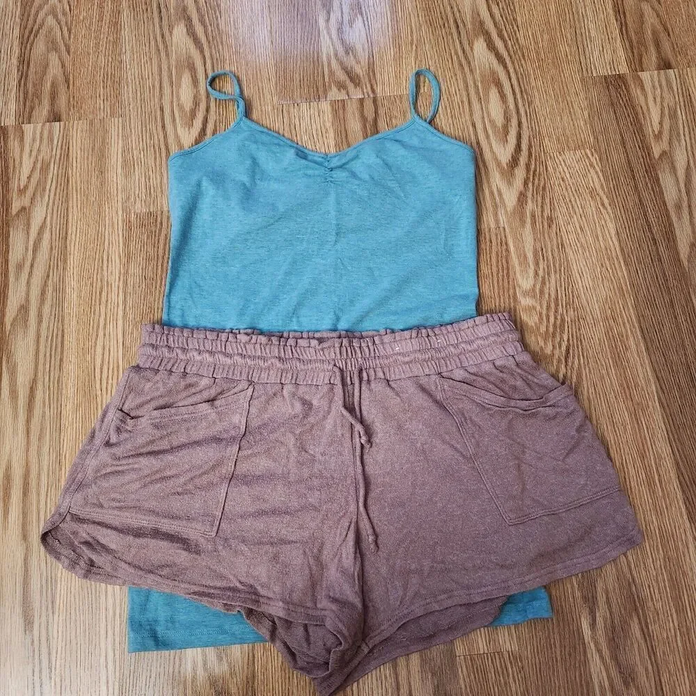 Perfect Tunic Cami, Lounge Shorts Women's Size Large Camisole Spaghetti Straps